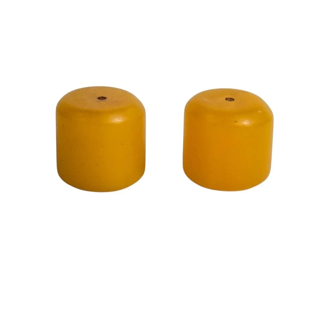 Lot 2 Large Antique Butterscotch Swirl Faux Amber Bakelite Barrel‎ Beads 18.8mm